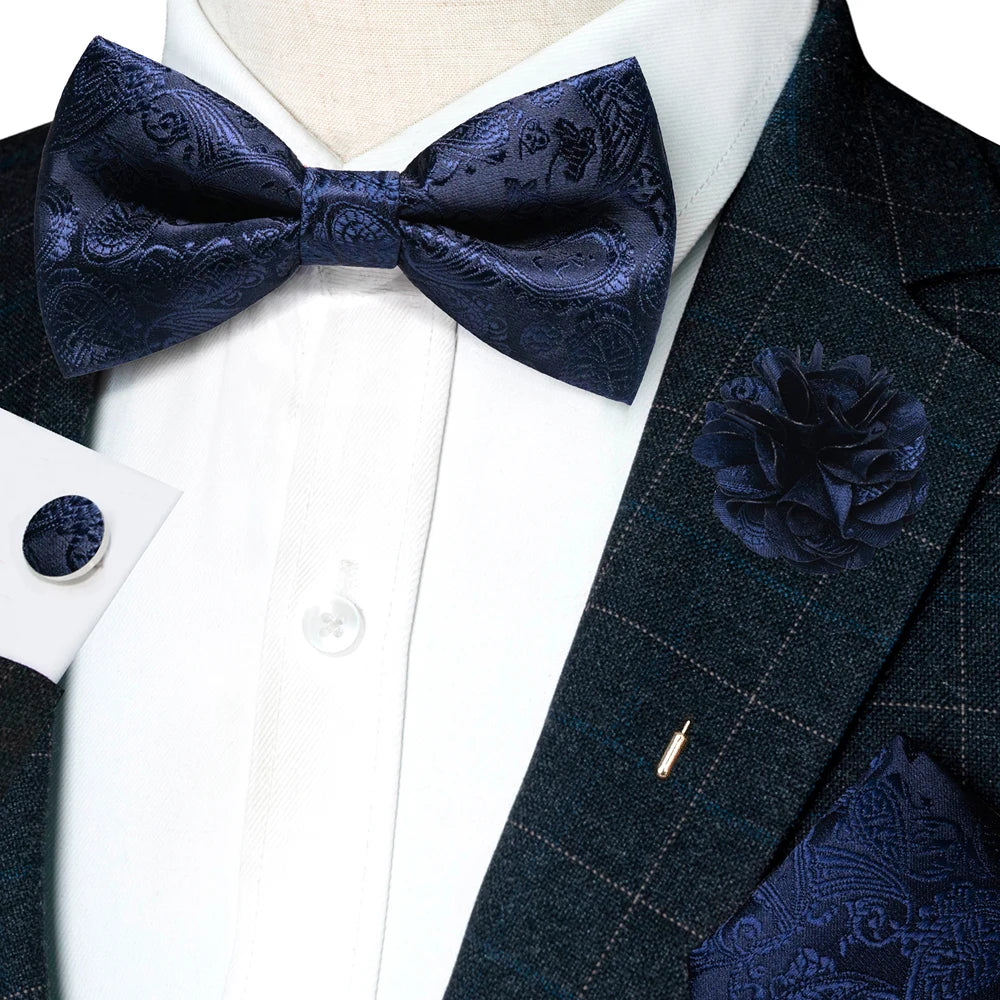 Paisley Jacquard Bow Tie 4pc Set Bazaare Mart Paisley Jacquard Bow Tie 4pc Set