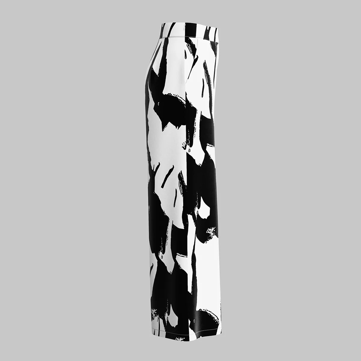 Wild B&W Graffiti Wide Leg Pants