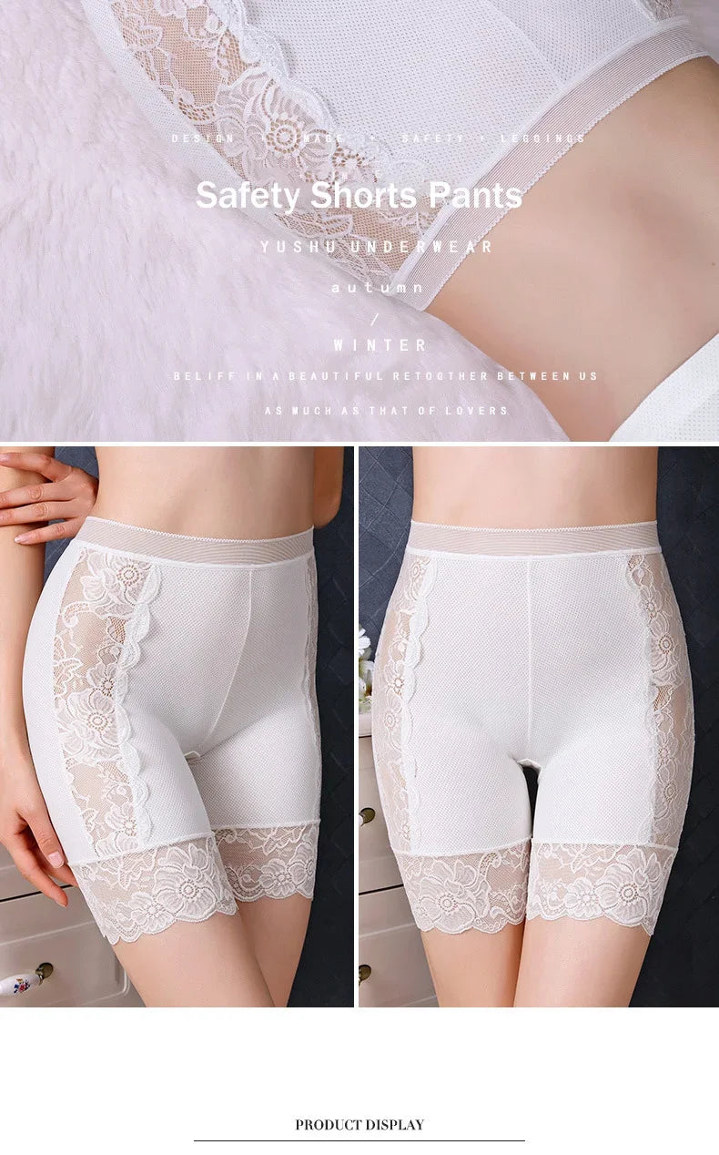 Plus Size Lacy Anti-Chafing Slip Shorts for Women – Lace Thigh Saver Under Dress Shorts Bazaare Mart Girdle