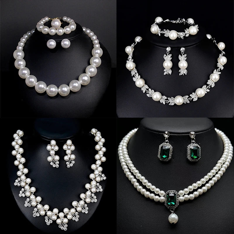 White Pearl Jewelry Sets Bazaare Mart White Pearl Jewelry Sets