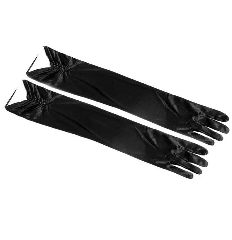 Long Satin Bridal Gloves