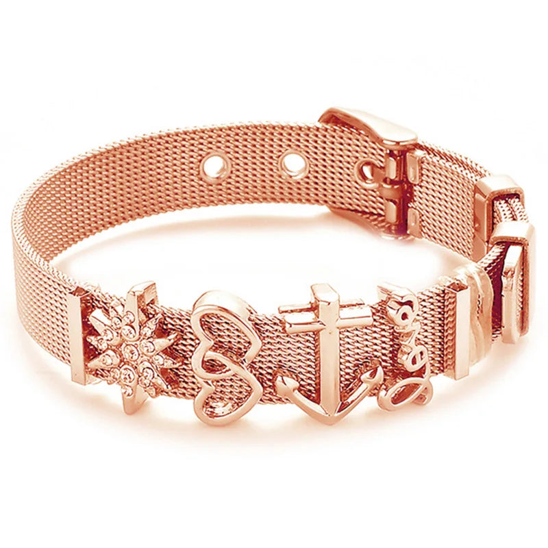 Nautical Stainless Steel Mesh Bracelet