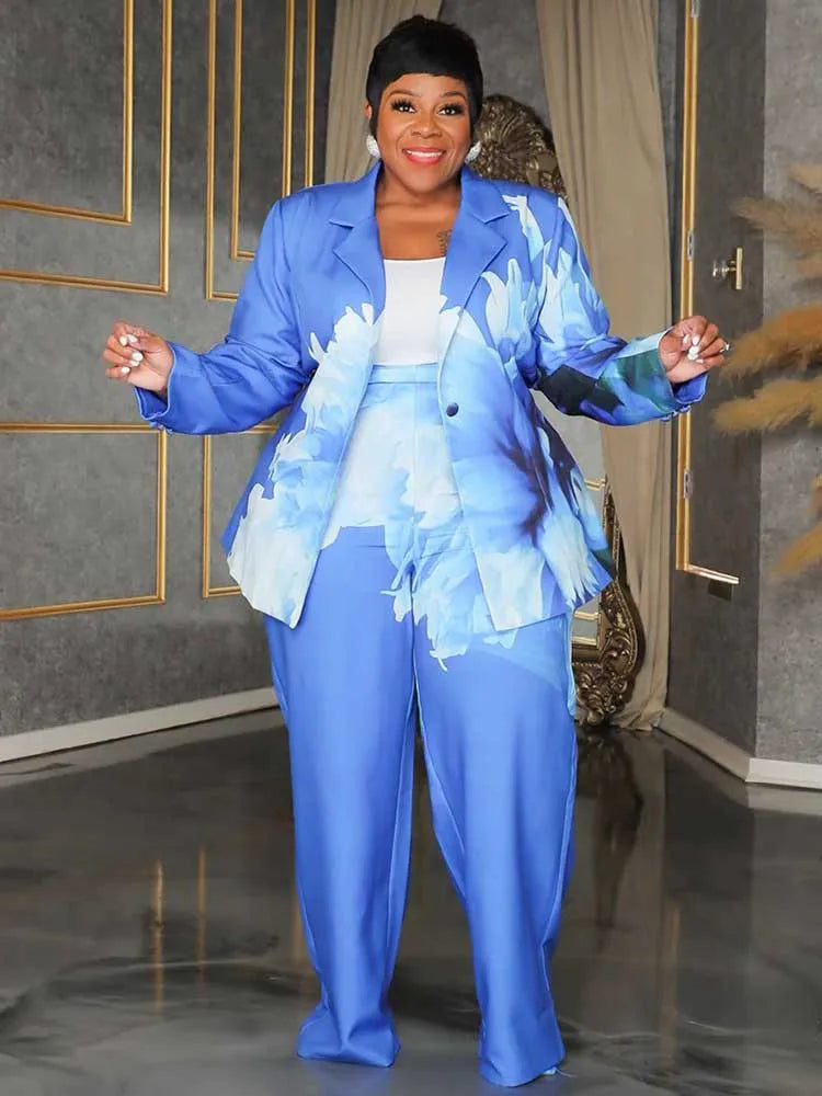 Elegant Floral Pant Suit