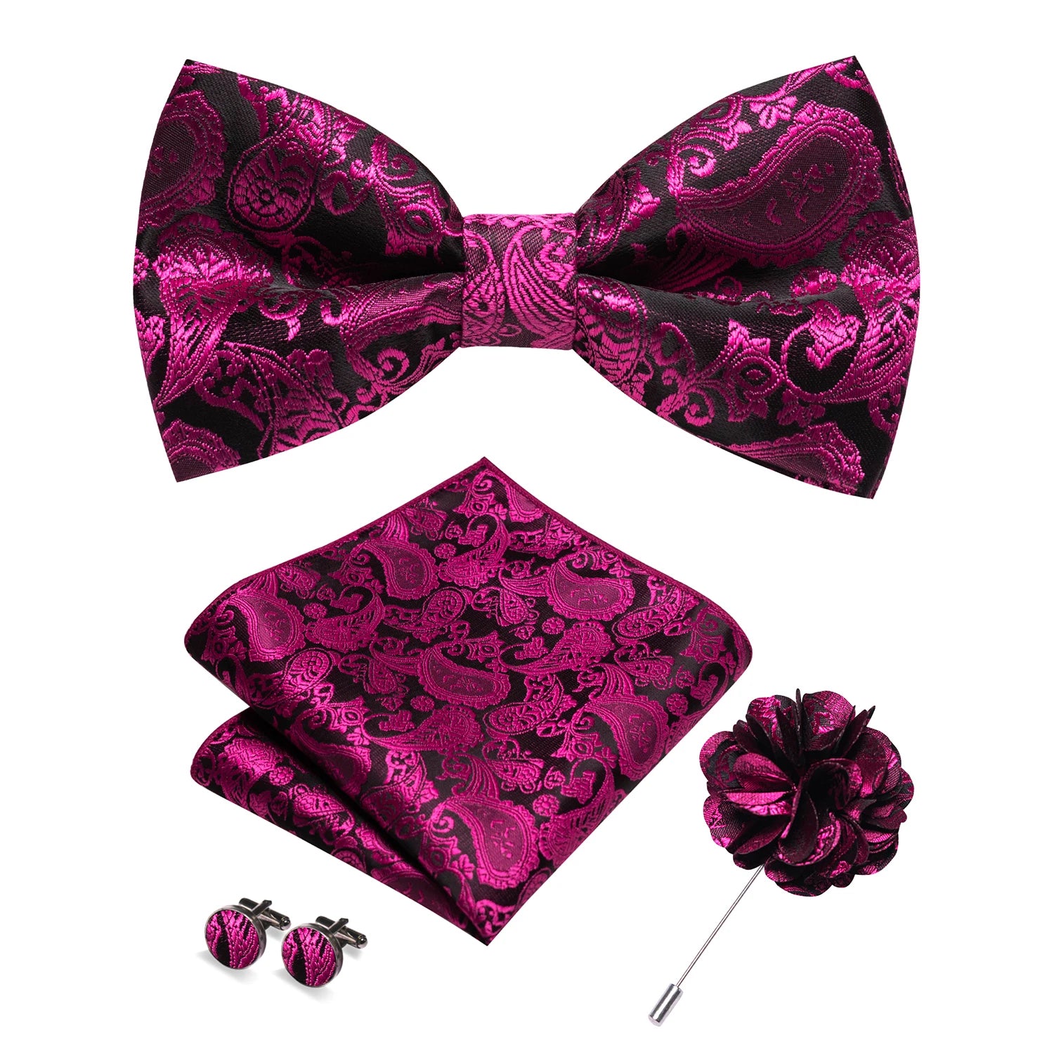 Paisley Jacquard Bow Tie 4pc Set 0026 Bazaare Mart Paisley Jacquard Bow Tie 4pc Set