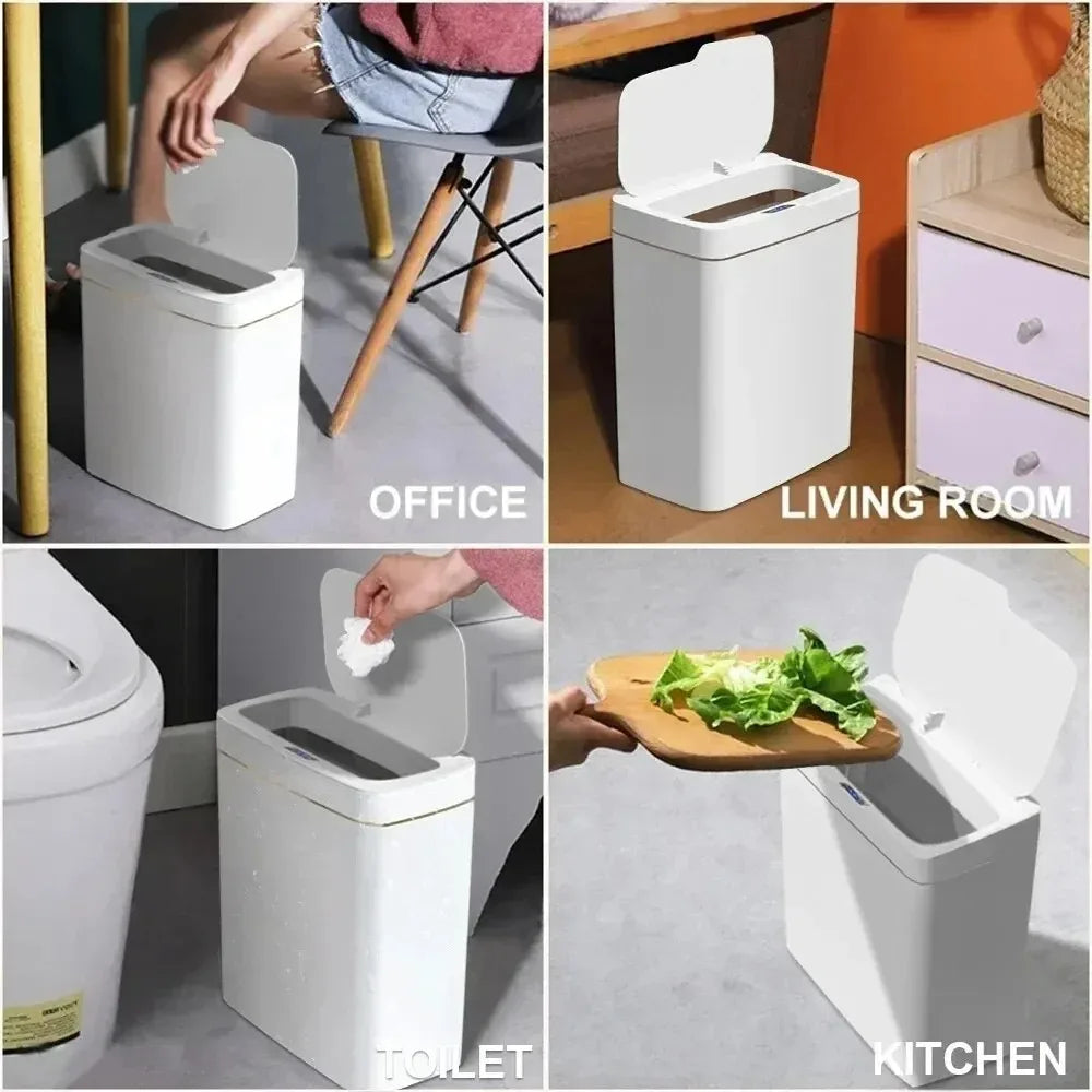 15L Smart Auto Bathroom Trash Can