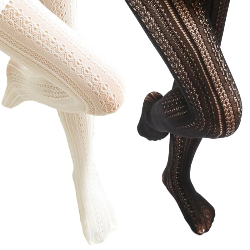 Hollowed Out Knit Tights Bazaare Mart Knit Tights