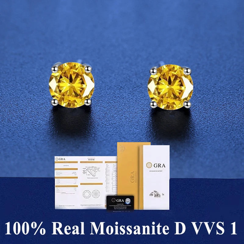 Moissanite Stud Earrings For Women