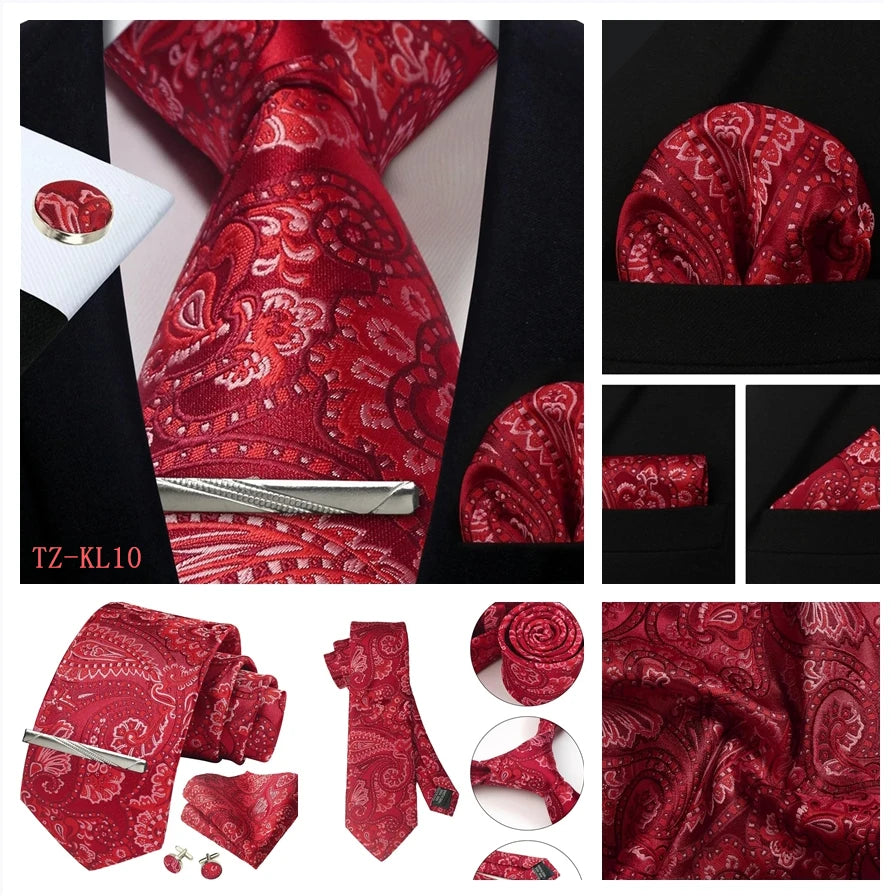 Silk Paisley 4pc Necktie Set