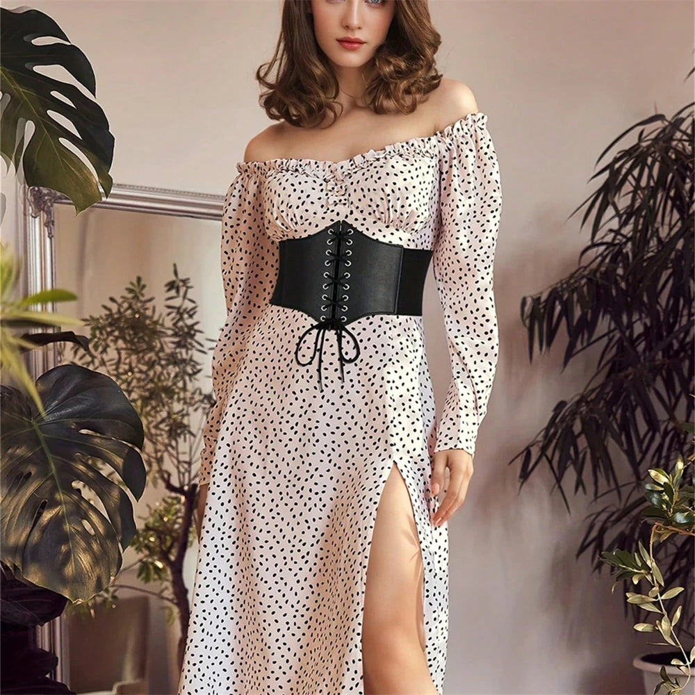 Retro PU Leather Underbust Corset Bazaare Mart Retro PU Leather Underbust Corset