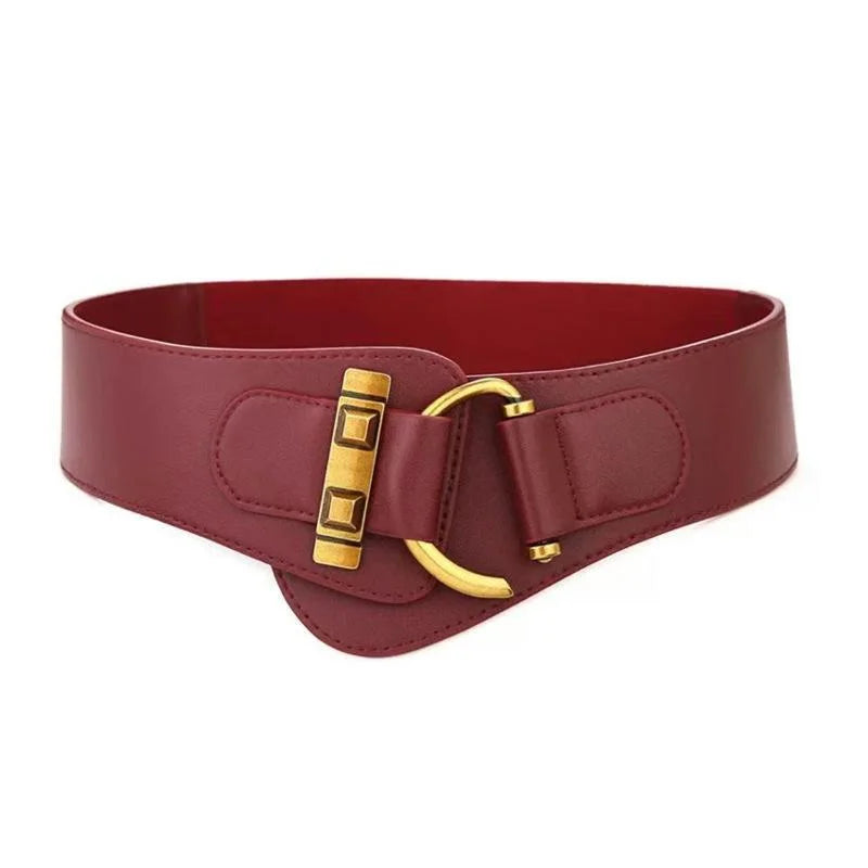 Wide High Quality Luxury Stretch Belt red belt 75x6cm Bazaare Mart Wide High Quality Luxury Stretch Belt