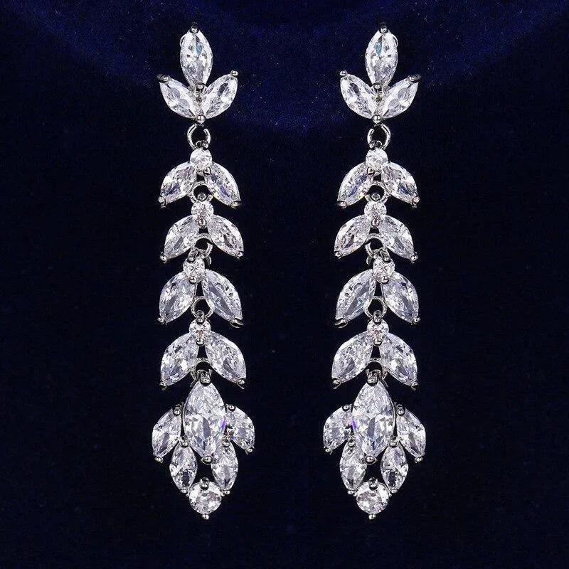 Glamorous Special Occasion CZ Earrings E2231 Bazaare Mart Rhinestone Earrings