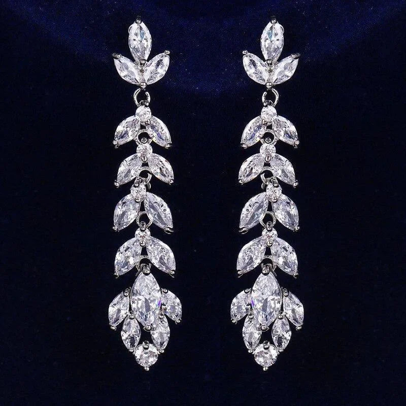 Glamorous Special Occasion CZ Earrings E2231 Bazaare Mart Rhinestone Earrings
