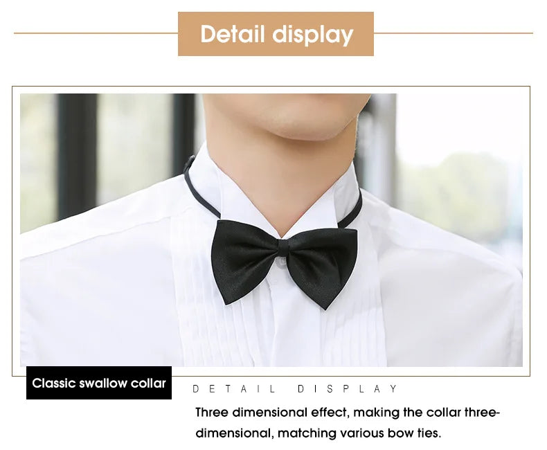 Classic Winged Collar French Cuff Dress Shirt