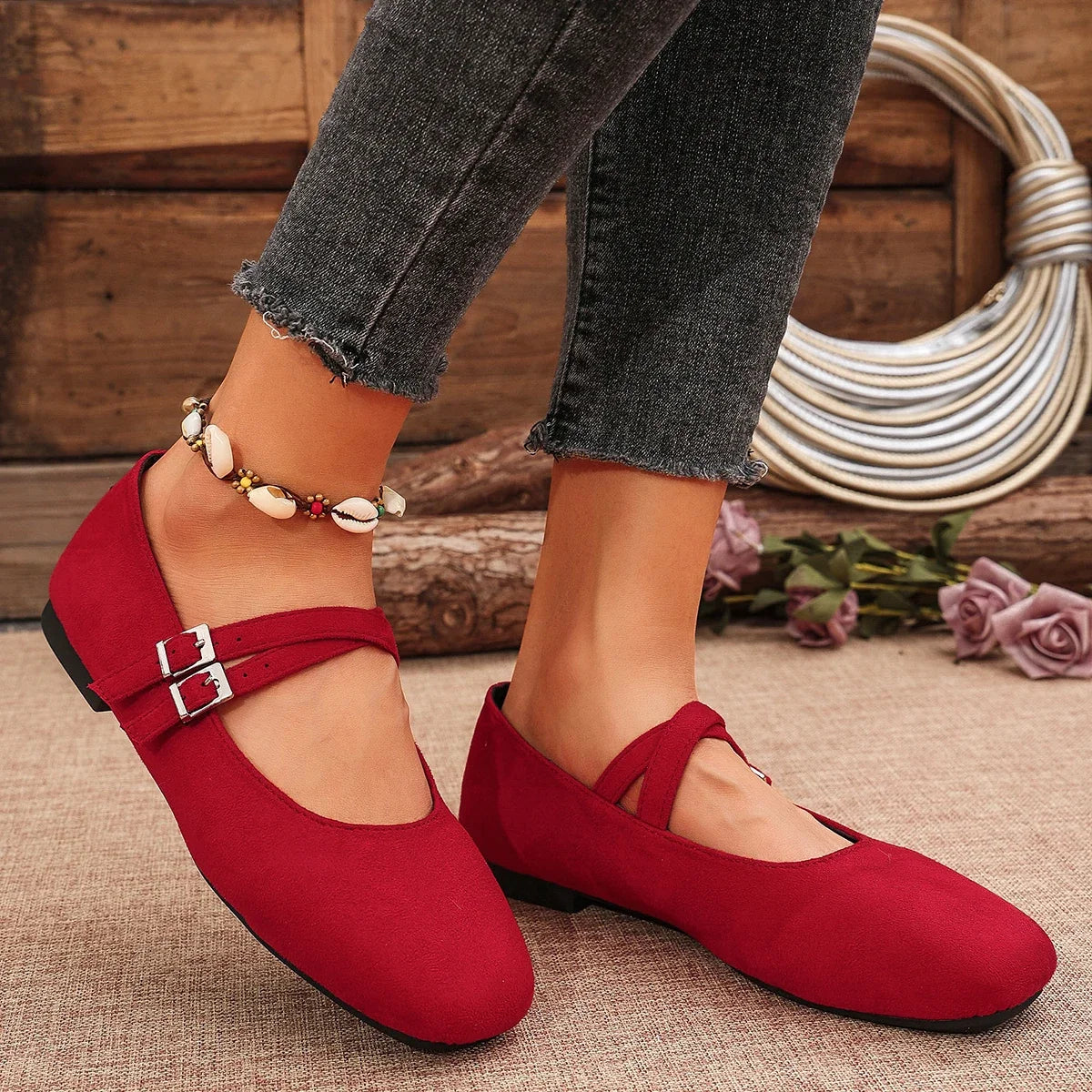 Double Strap Mary Jane Shoes