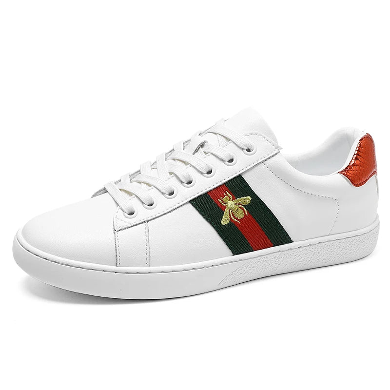 Tri Stripe Gold Bee Designer Style Sneakers