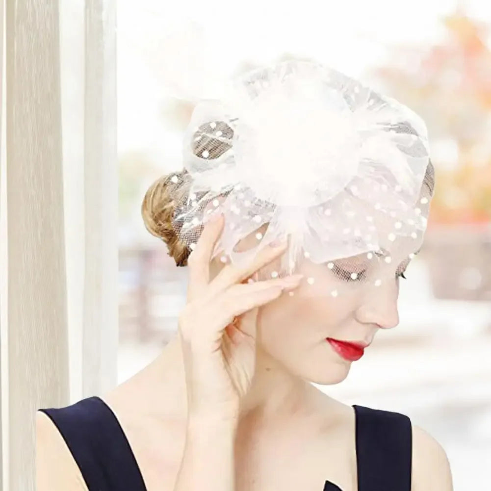 Mesh Dot Fascinator Hat - Bazaare Mart