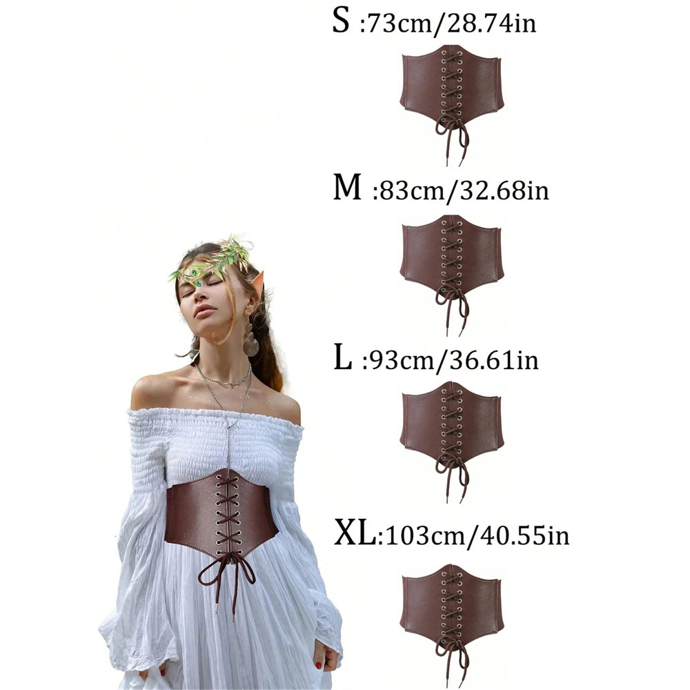 Retro PU Leather Underbust Corset Bazaare Mart Retro PU Leather Underbust Corset