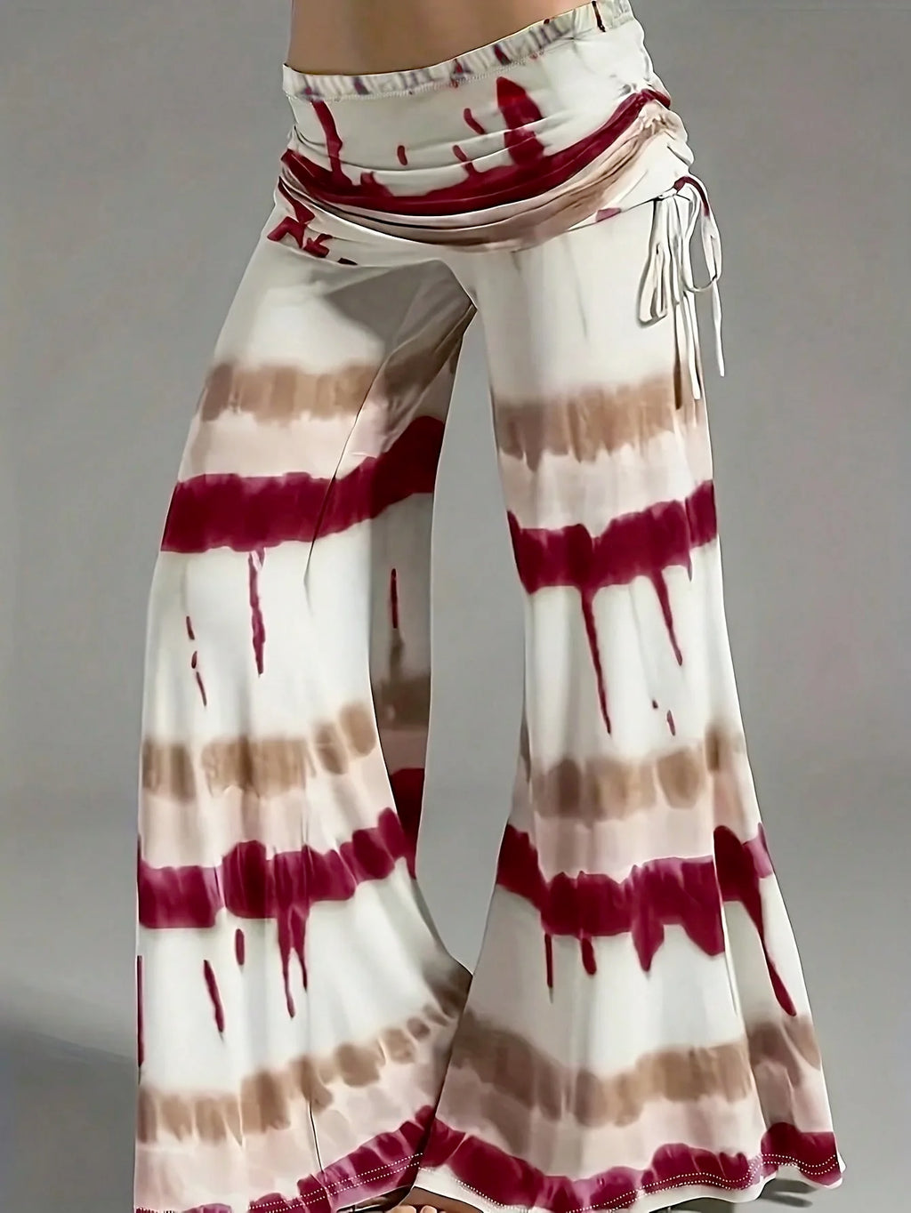 Plus Size Tie-Dye Sleeveless Top & Wide-Leg Pants 2-Piece Set – Casual Resort Outfit Bazaare Mart Sleeveless Pants Outfit