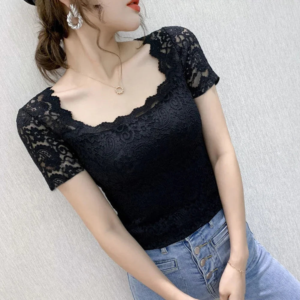 Lace Turtleneck Long Bell Sleeve 207 Black Bazaare Mart Lace Turtleneck Long Bell Sleeve