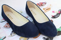 Suede Flat Slip Ons Dark Blue Bazaare Mart Suede Flat Slip Ons