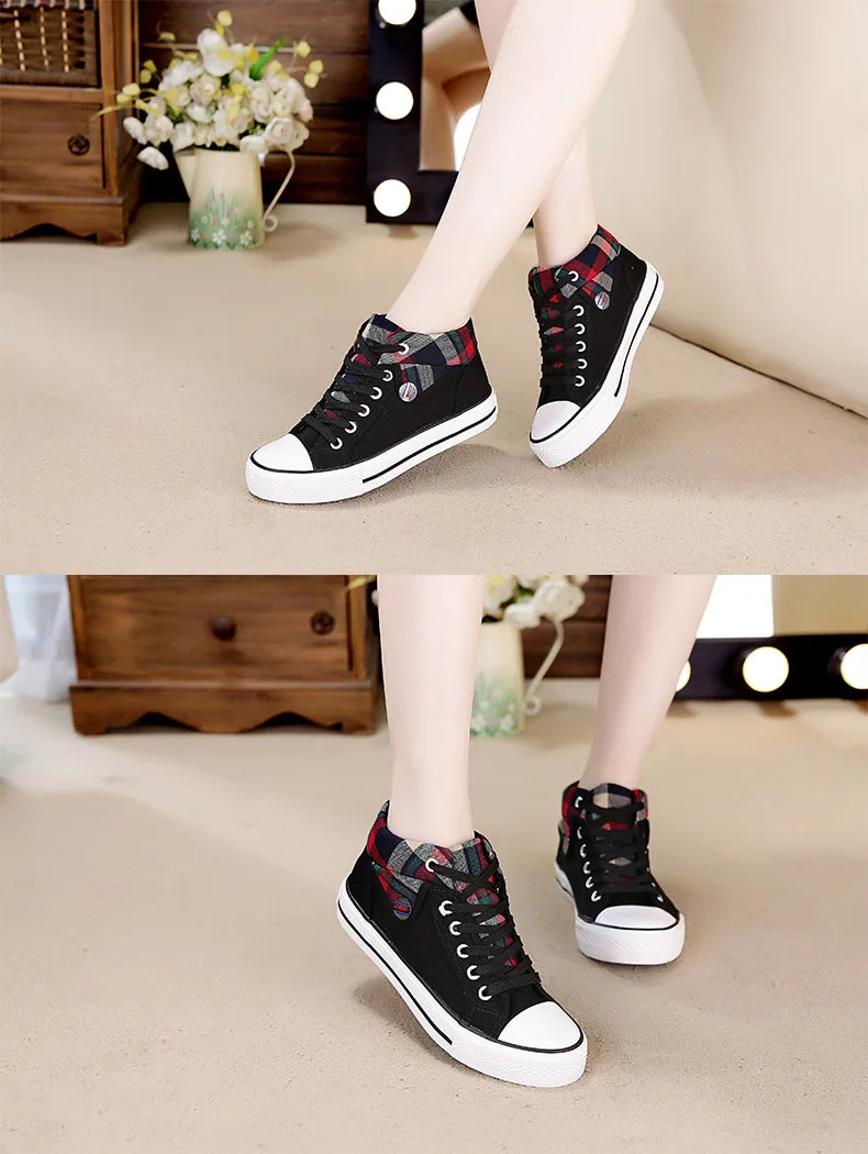 Plaid Low Top Sneakers