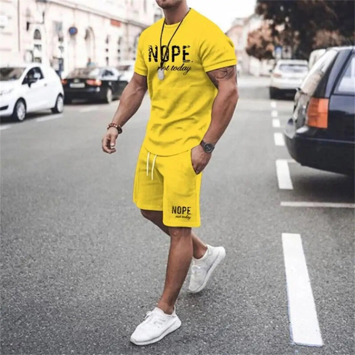 Nope Summer T-shirt Shorts Set