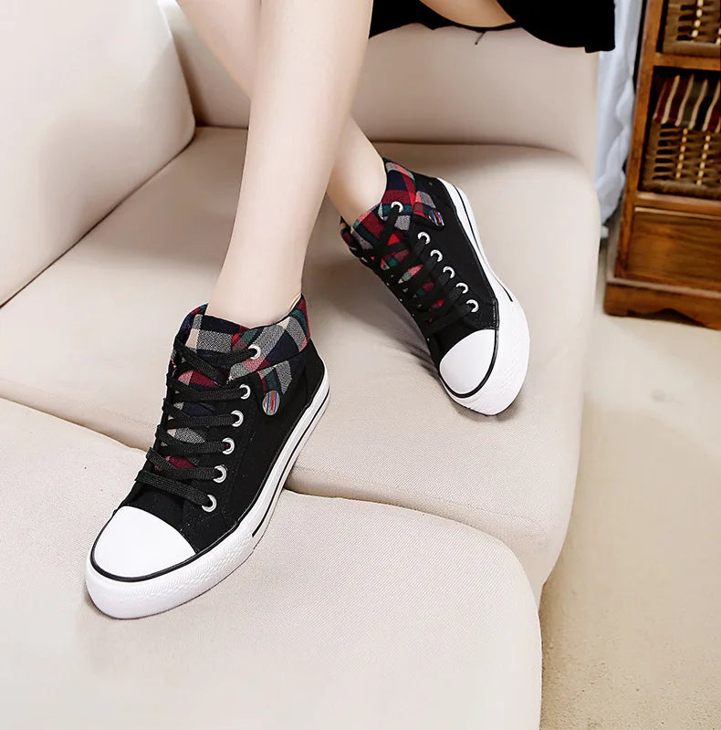 Plaid Low Top Sneakers