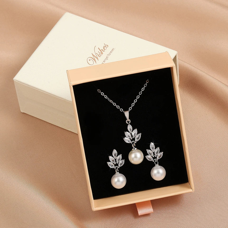 3pc Simulated Pearl Jewelry Set Bazaare Mart 3pc Simulated Pearl Jewelry Set