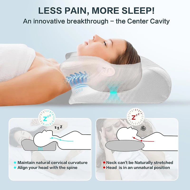 2 in 1 Ergonomic Contour Orthopedic Cervical Pillow