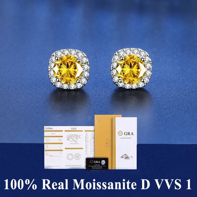 Moissanite Stud Earrings For Women