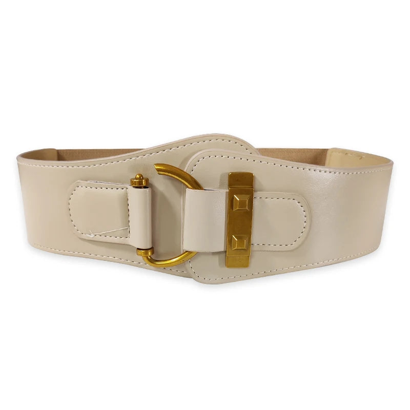 Wide High Quality Luxury Stretch Belt khaki belt 75x6cm Bazaare Mart Wide High Quality Luxury Stretch Belt