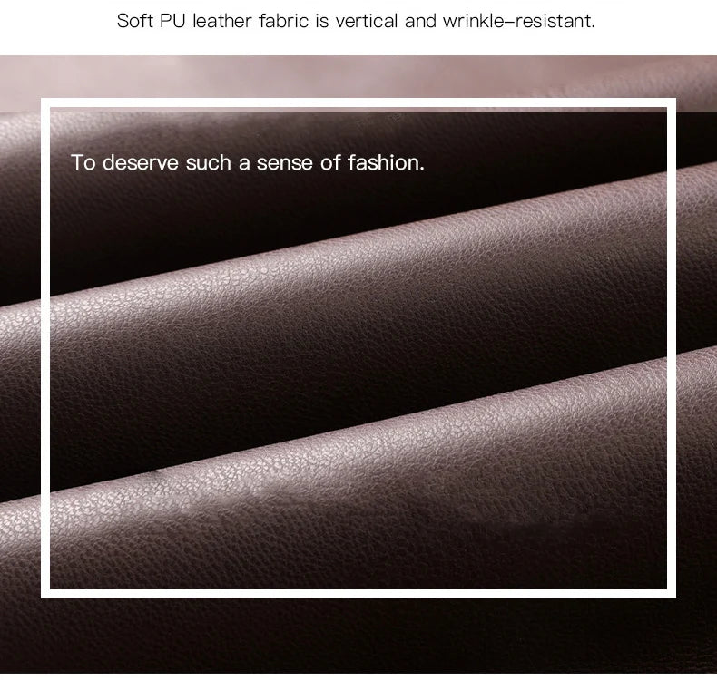 Winter Fleece PU Leather Wide Leg Pants Bazaare Mart Winter Fleece PU Leather Wide Leg Pants