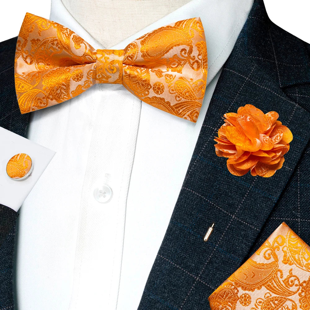 Paisley Jacquard Bow Tie 4pc Set Bazaare Mart Paisley Jacquard Bow Tie 4pc Set