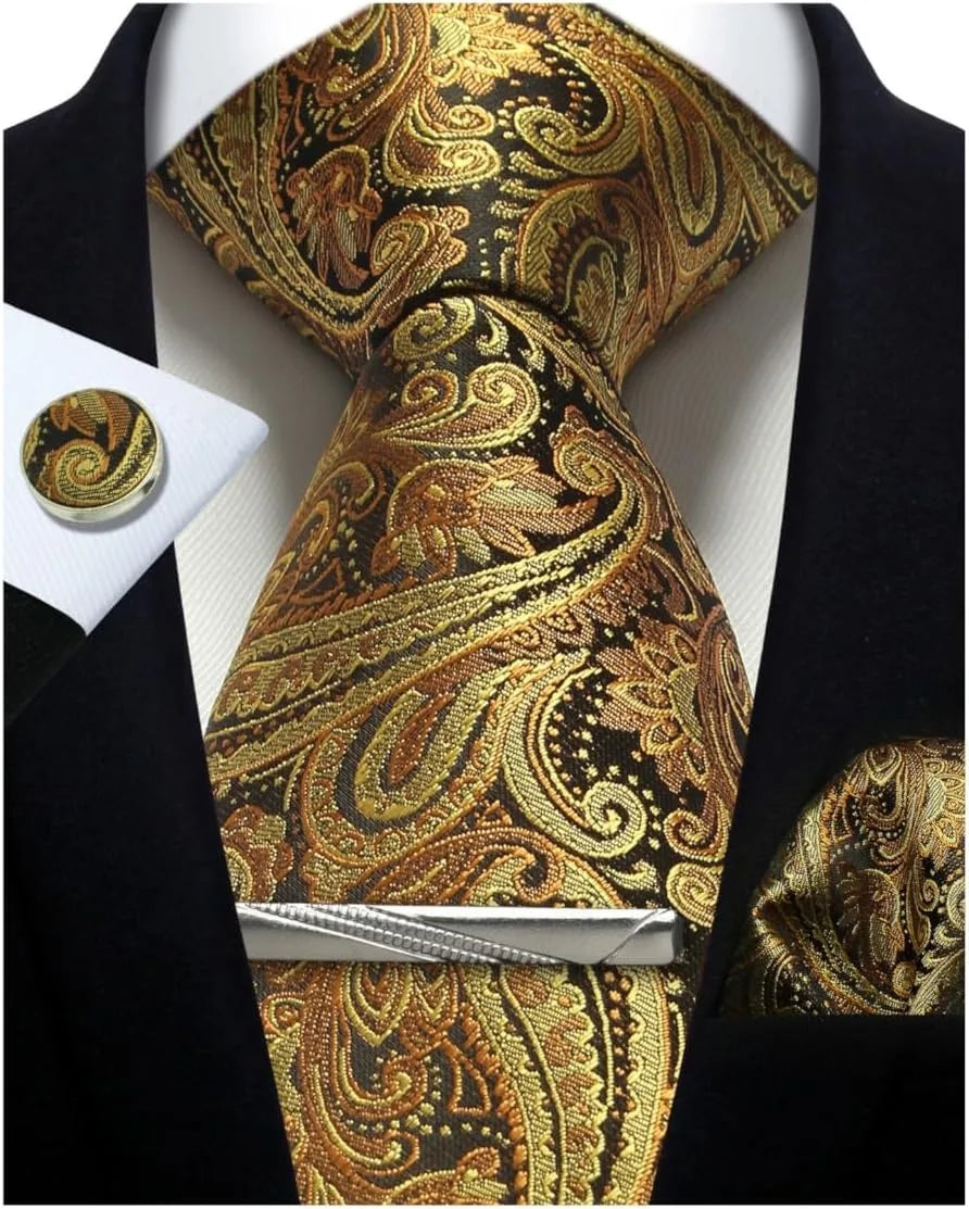 Silk Paisley 4pc Necktie Set