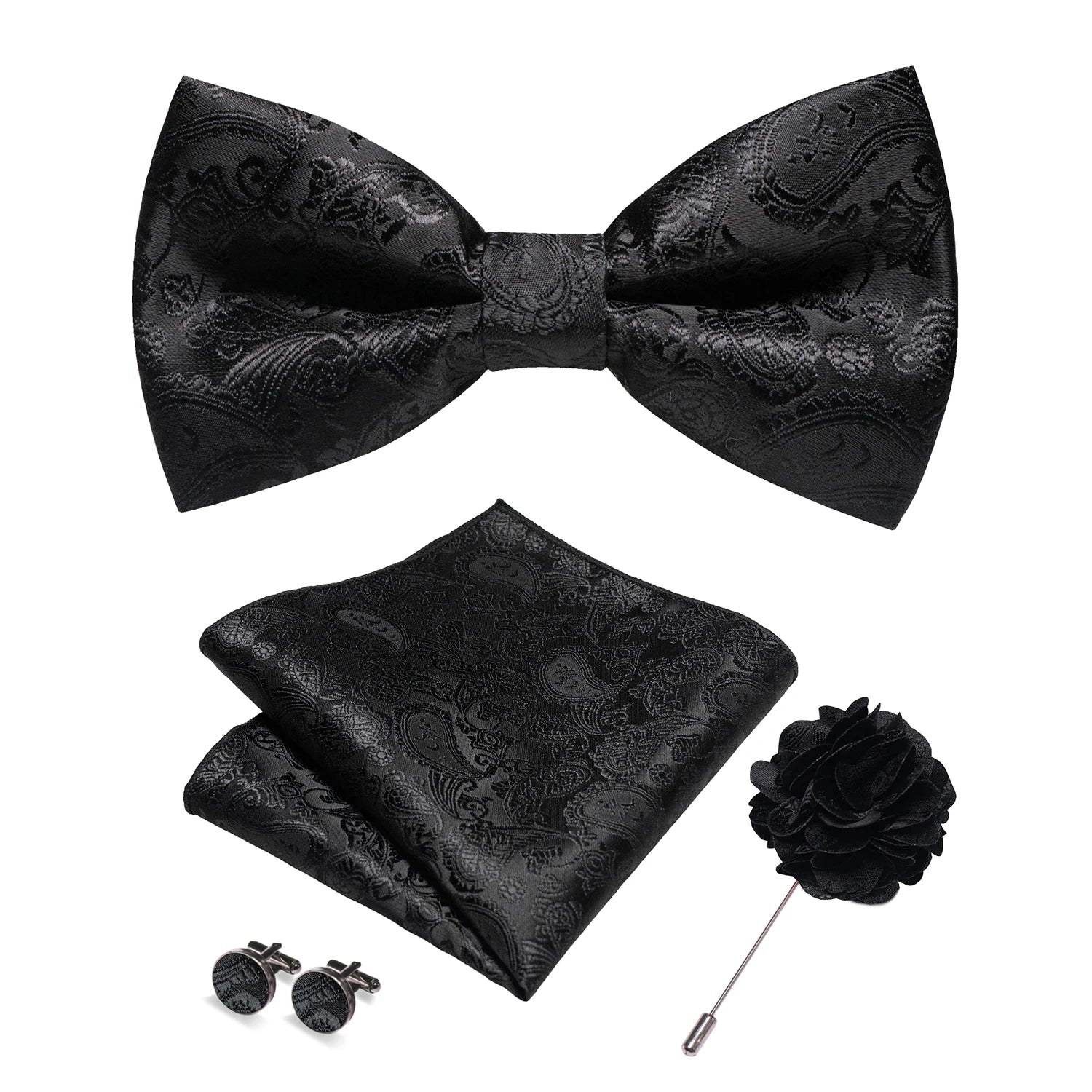 Paisley Jacquard Bow Tie 4pc Set 0003 Bazaare Mart Paisley Jacquard Bow Tie 4pc Set
