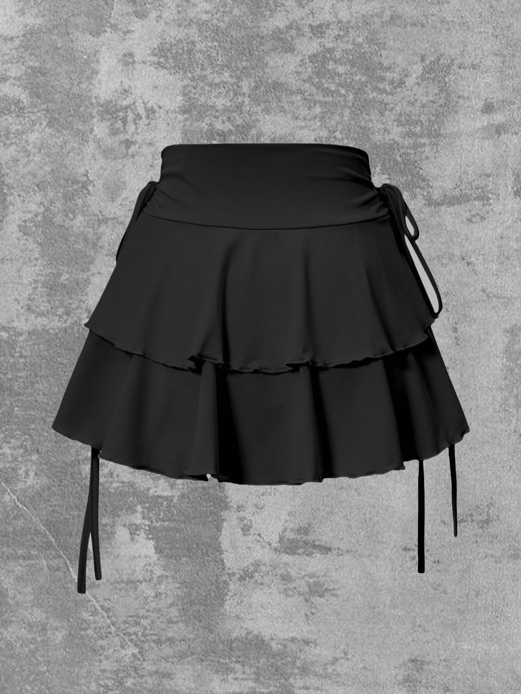 Cute Layered Side Lace Up Mini Skirt Bazaare Mart Mini Skirt