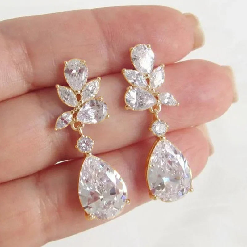 Glamorous Special Occasion CZ Earrings E2095 Bazaare Mart Rhinestone Earrings