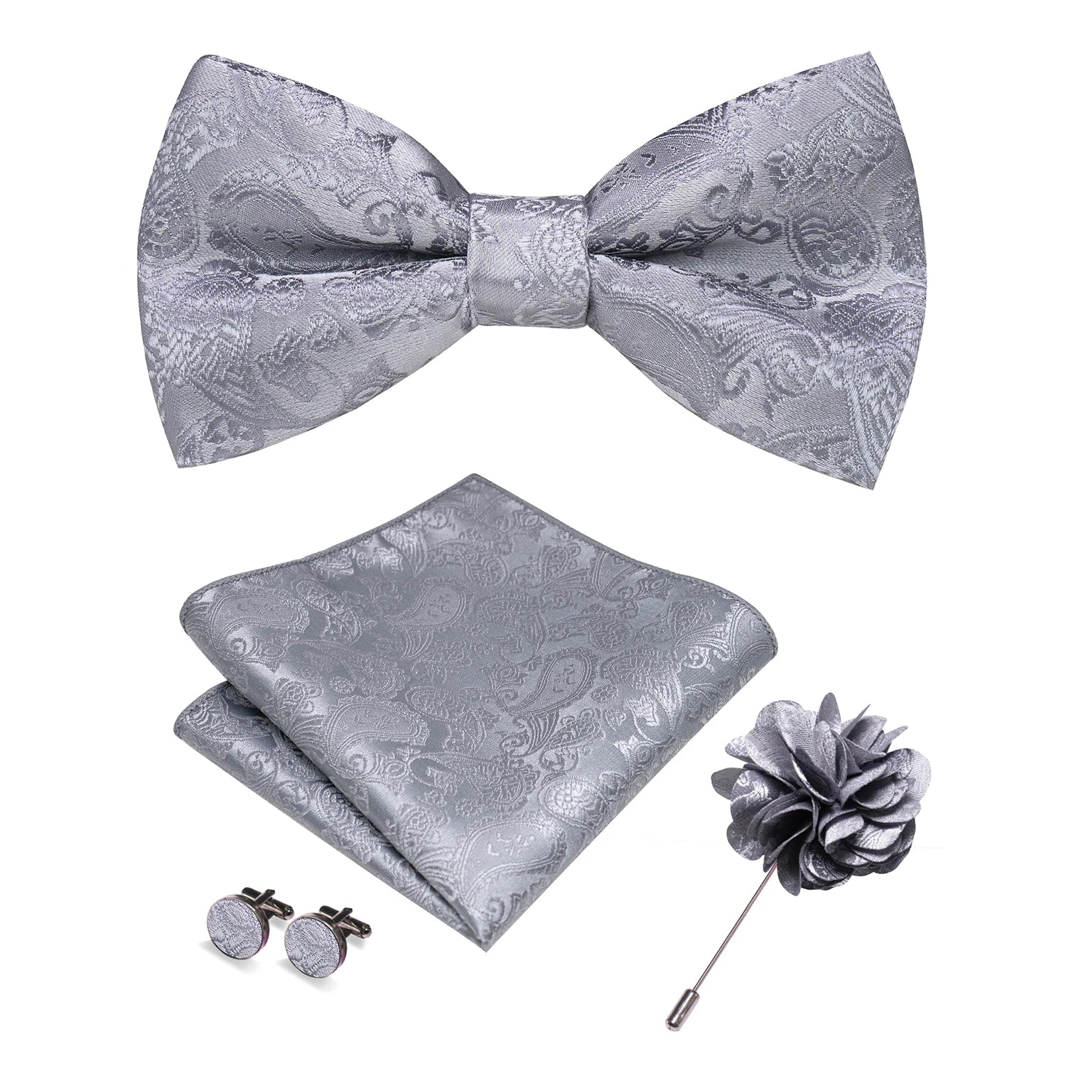 Paisley Jacquard Bow Tie 4pc Set 0037 Bazaare Mart Paisley Jacquard Bow Tie 4pc Set