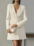 Women's Short Double Breasted Coat Dress Apricot Bazaare Mart Coat Dress