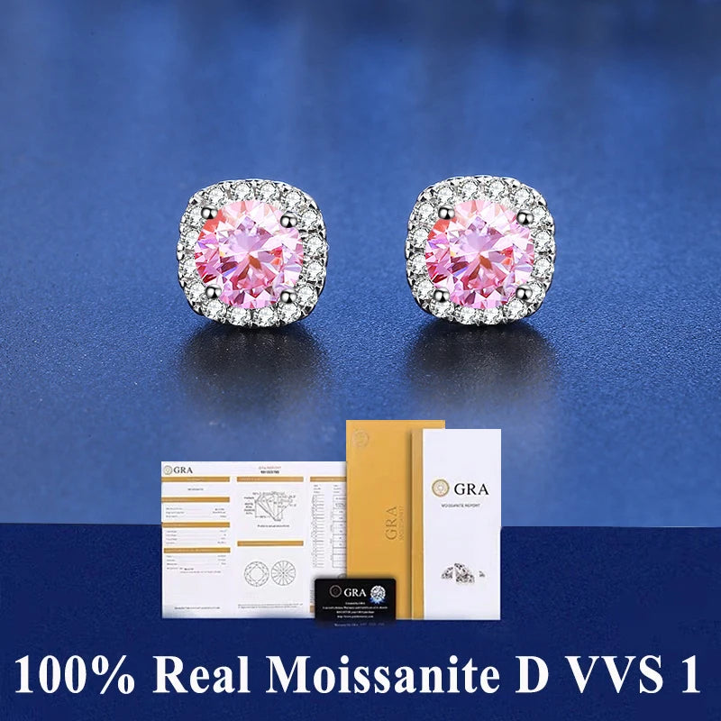 Moissanite Stud Earrings For Women