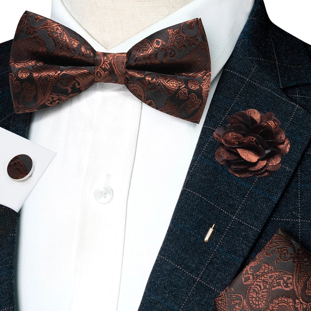 Paisley Jacquard Bow Tie 4pc Set Bazaare Mart Paisley Jacquard Bow Tie 4pc Set