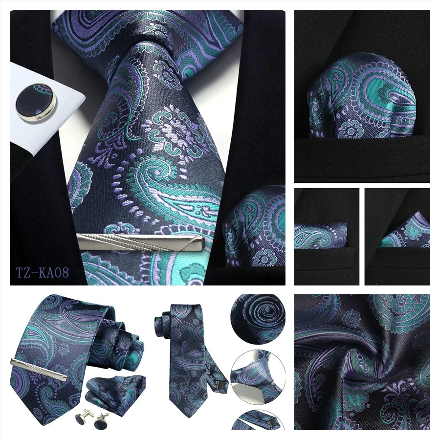 Silk Paisley 4pc Necktie Set