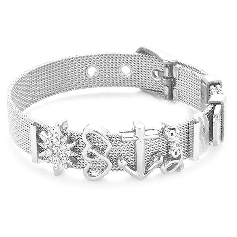 Nautical Stainless Steel Mesh Bracelet