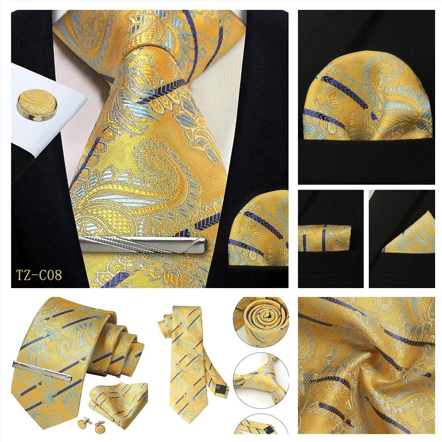 Silk Paisley 4pc Necktie Set