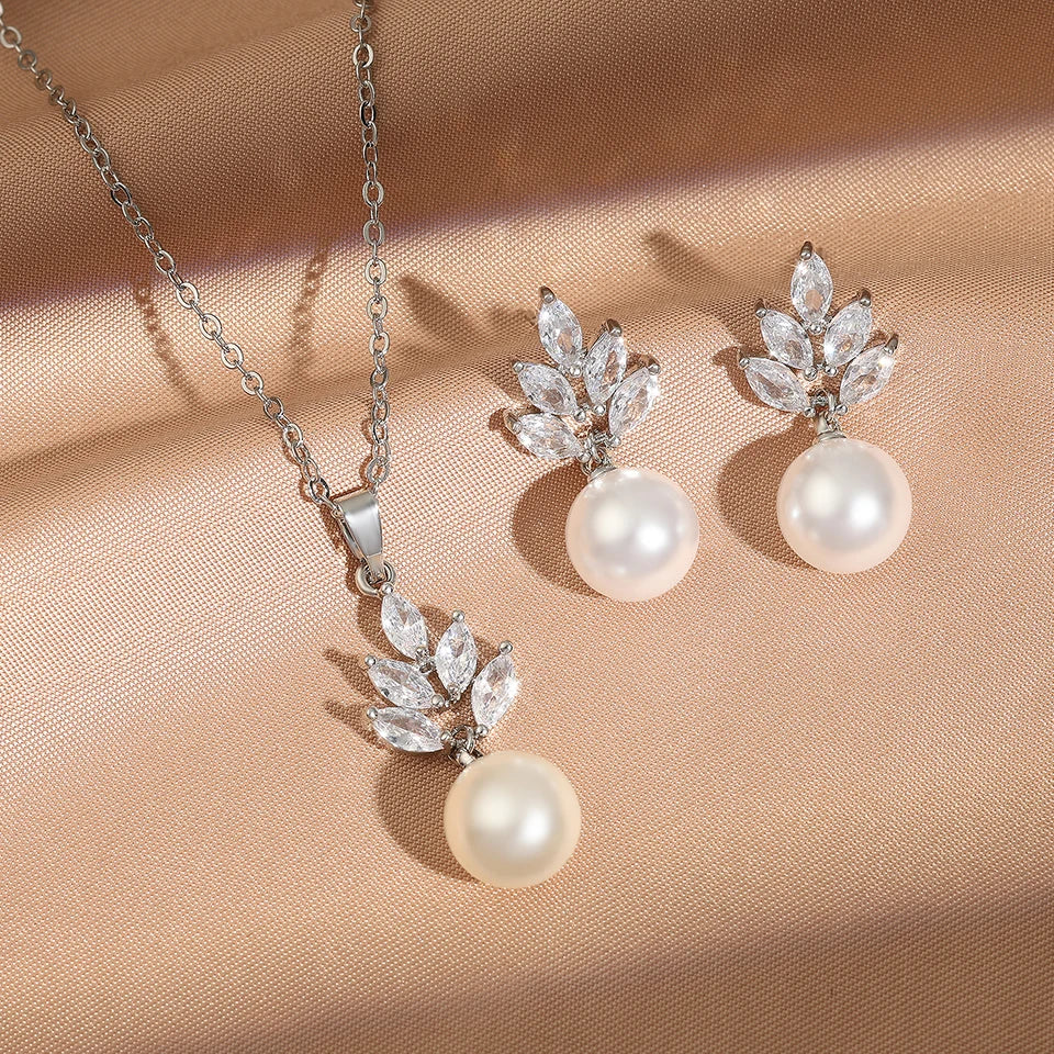 3pc Simulated Pearl Jewelry Set Bazaare Mart 3pc Simulated Pearl Jewelry Set
