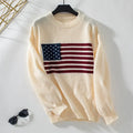 American Flag Sweater Apricot Bazaare Mart Flag Sweater