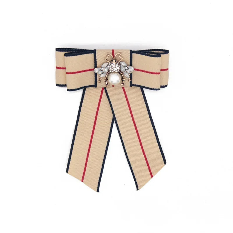 Ladies Fancy Stripe Double Bowtie Bazaare Mart Lady's Bowtie