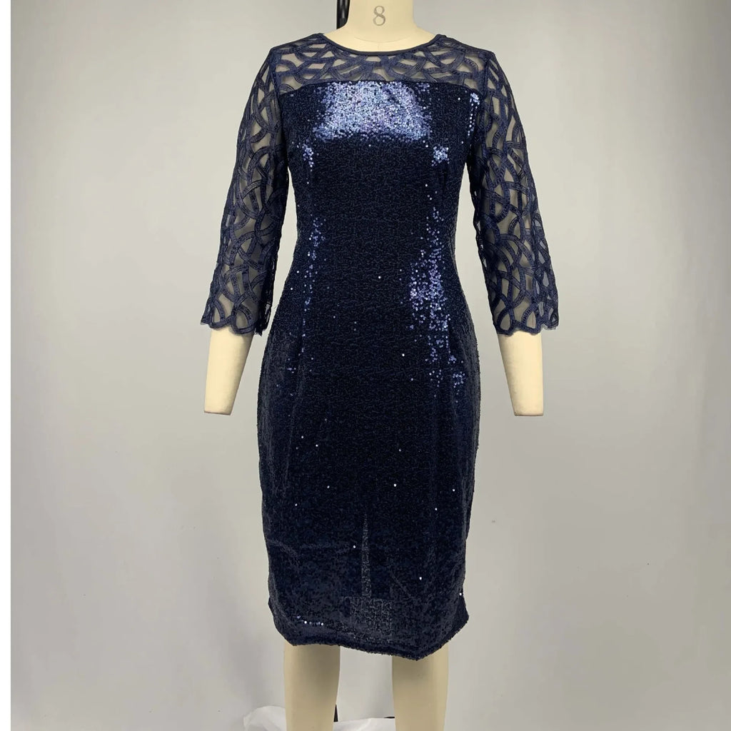 Elegant Sequin Plus Size Dress Bazaare Mart Elegant Sequin Plus Size Dress