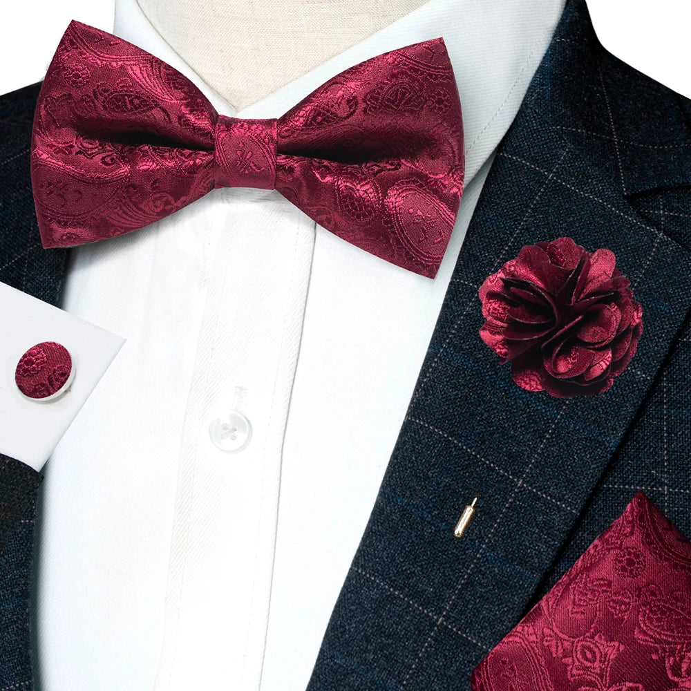Paisley Jacquard Bow Tie 4pc Set Bazaare Mart Paisley Jacquard Bow Tie 4pc Set