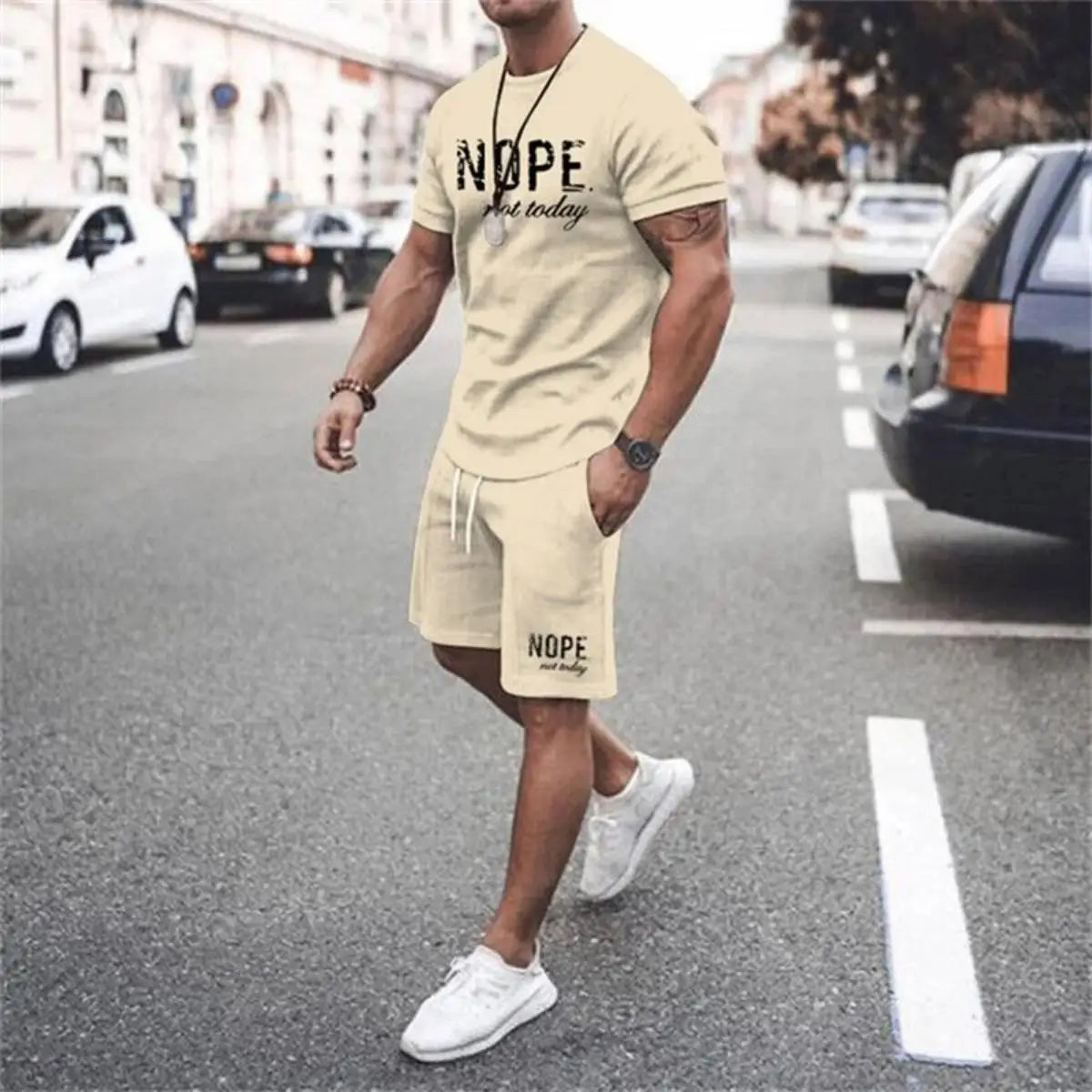 Nope Summer T-shirt Shorts Set
